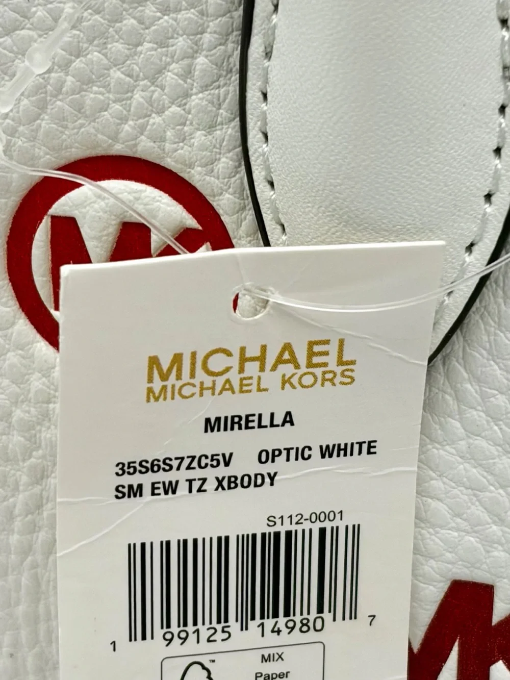 Michael Kors Mirella Small Rainbow Logo Embossed Convertible Crossbody Bag